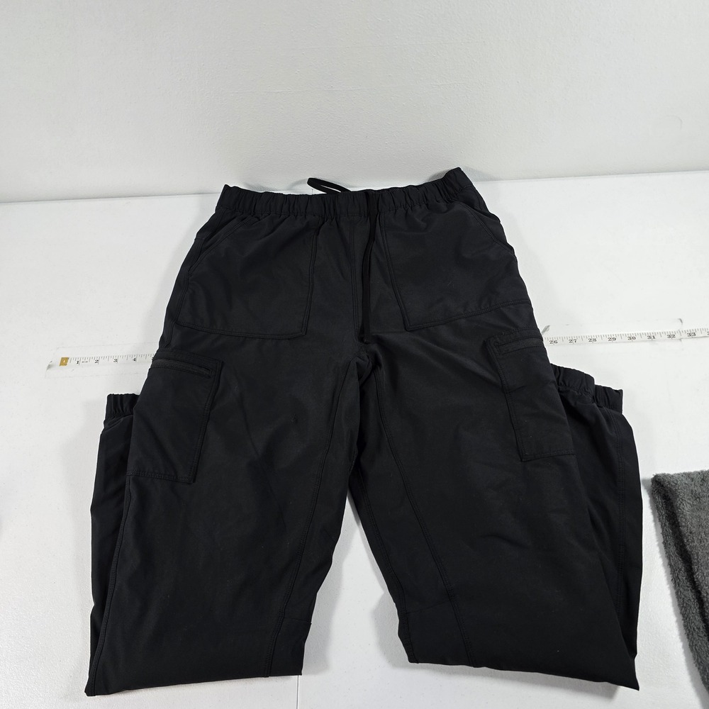 Eddie‎ Bauer Women Black Fleece Lined Cargo Joggers Pants Tall 10